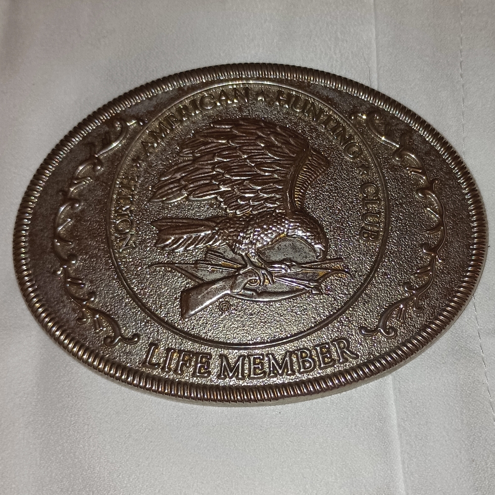 North American Hunting Club Life Member Belt Buckle